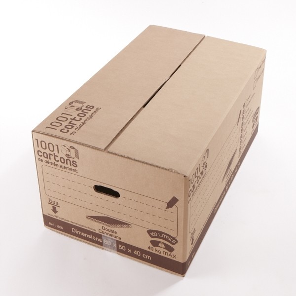 Carton double cannelure déménagement- 450 x 450 x 750mm