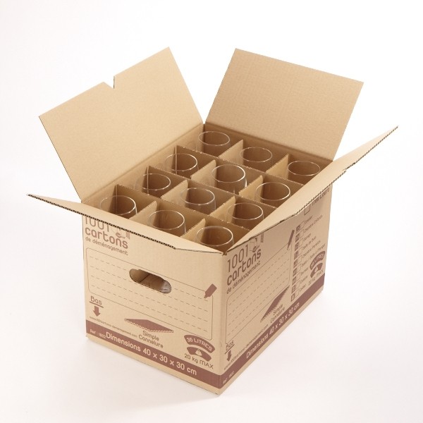 Centr'Embal Solutions Pack carton déménagement pour 50 verres